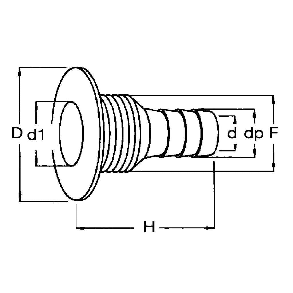 Scarico Con Portagomma Mm.20