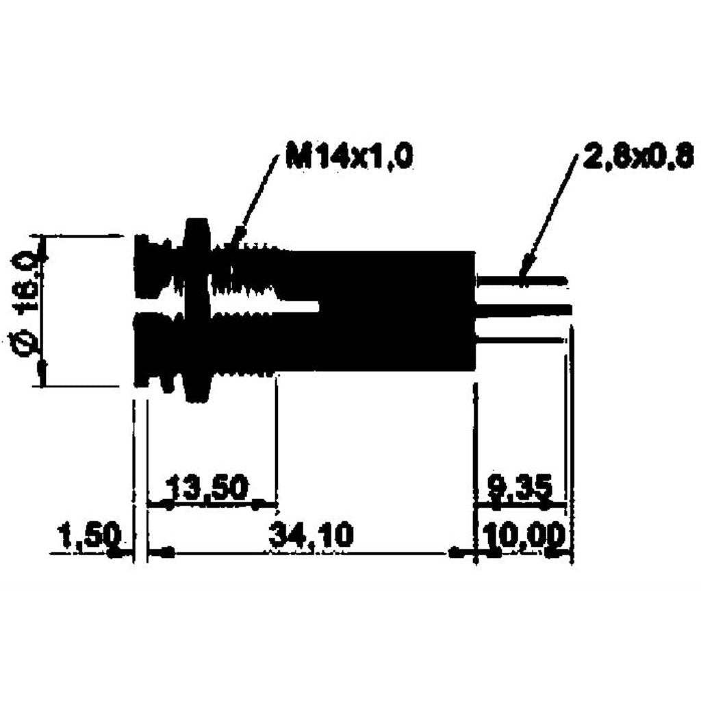 Spia Led Mm.14 Giallo 12 V