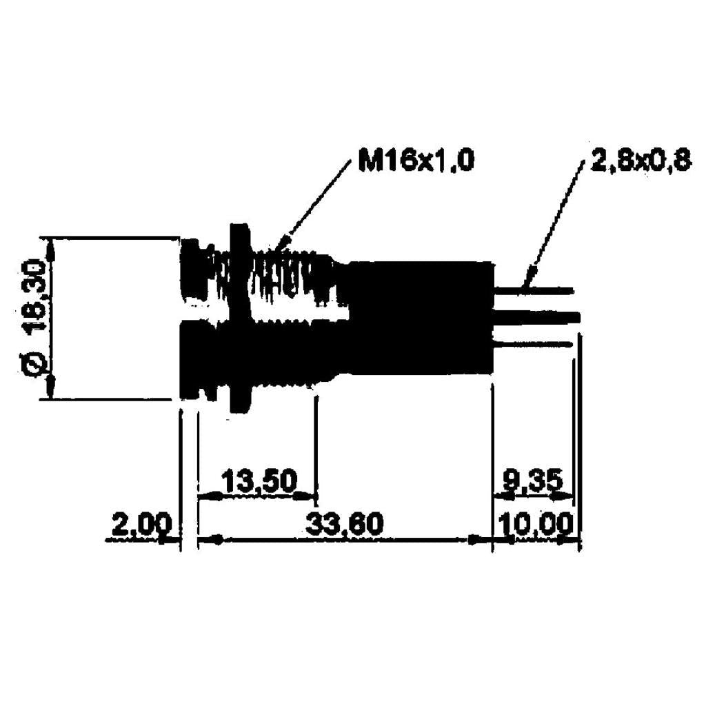 Spia Led Mm.16 Rosso 12 V