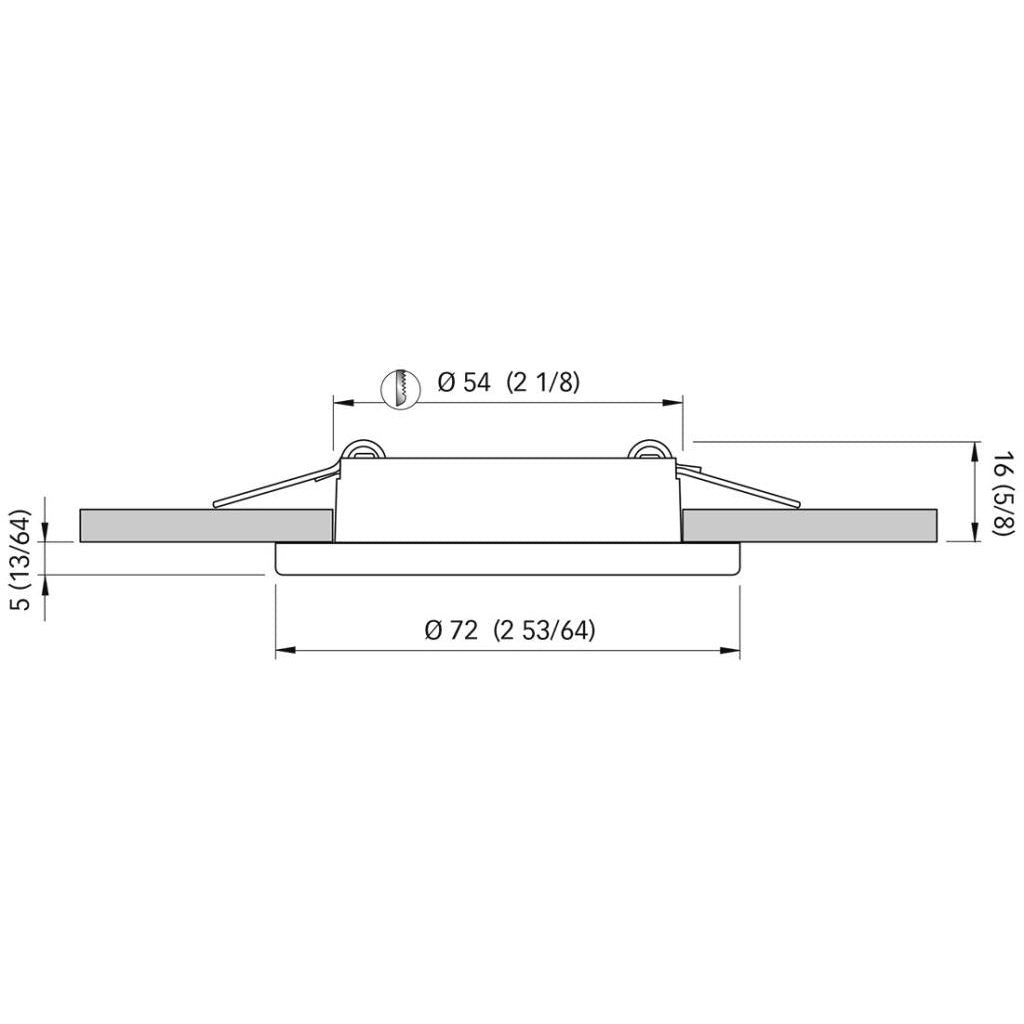 Luce Led Ted C Ip40 B.caldo Inox Lucido