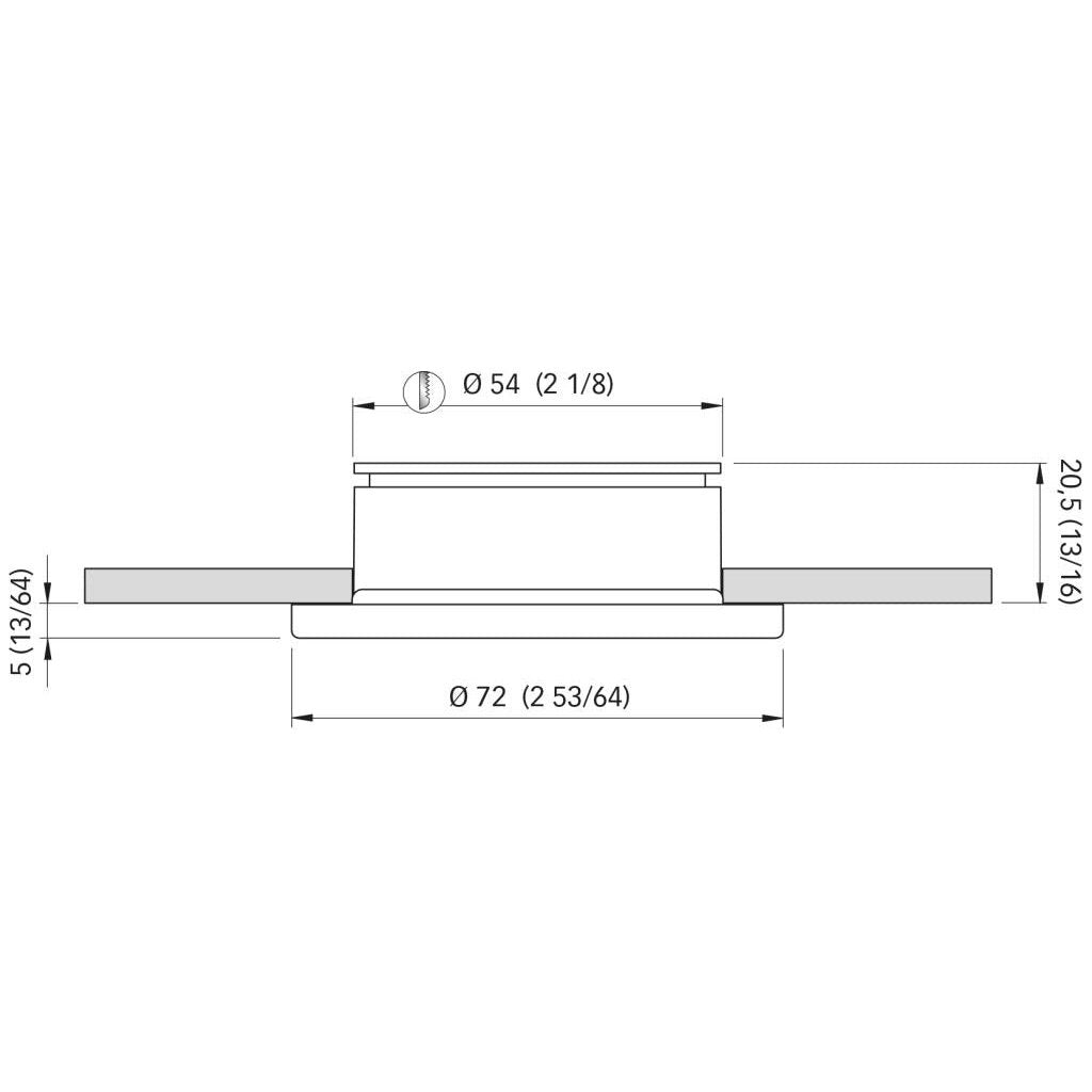 Luce Led Ted V Ip66 B.caldo Inox Lucido