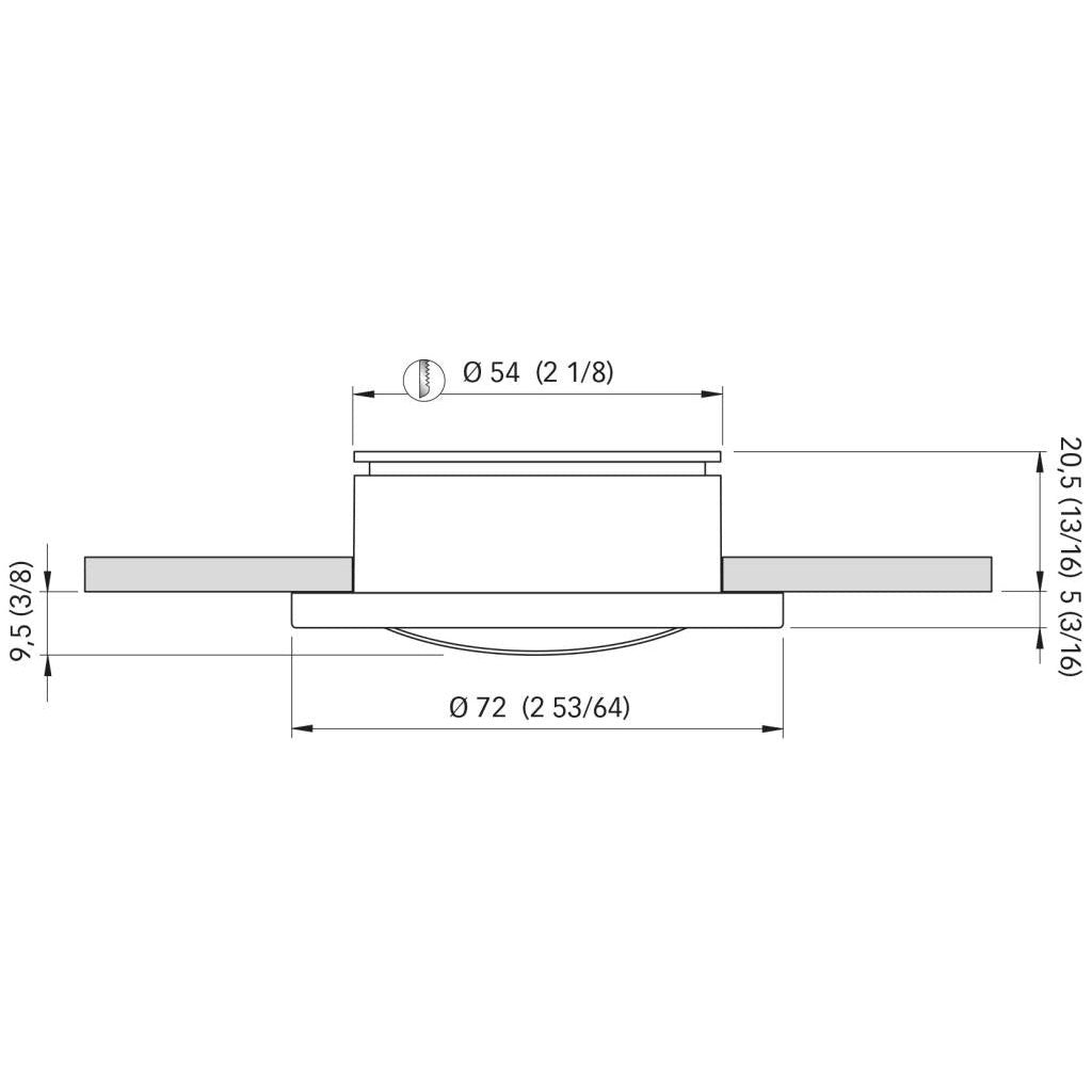 Luce Led Venus 72 Inox Lucido B.naturale