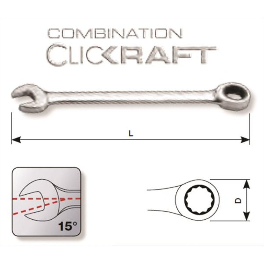 Clickraft Chiave Combinata 19mm